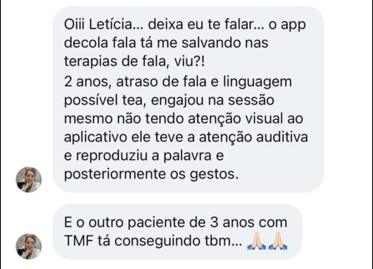 Depoimento de fonoaudióloga sobre o App Decola Fala