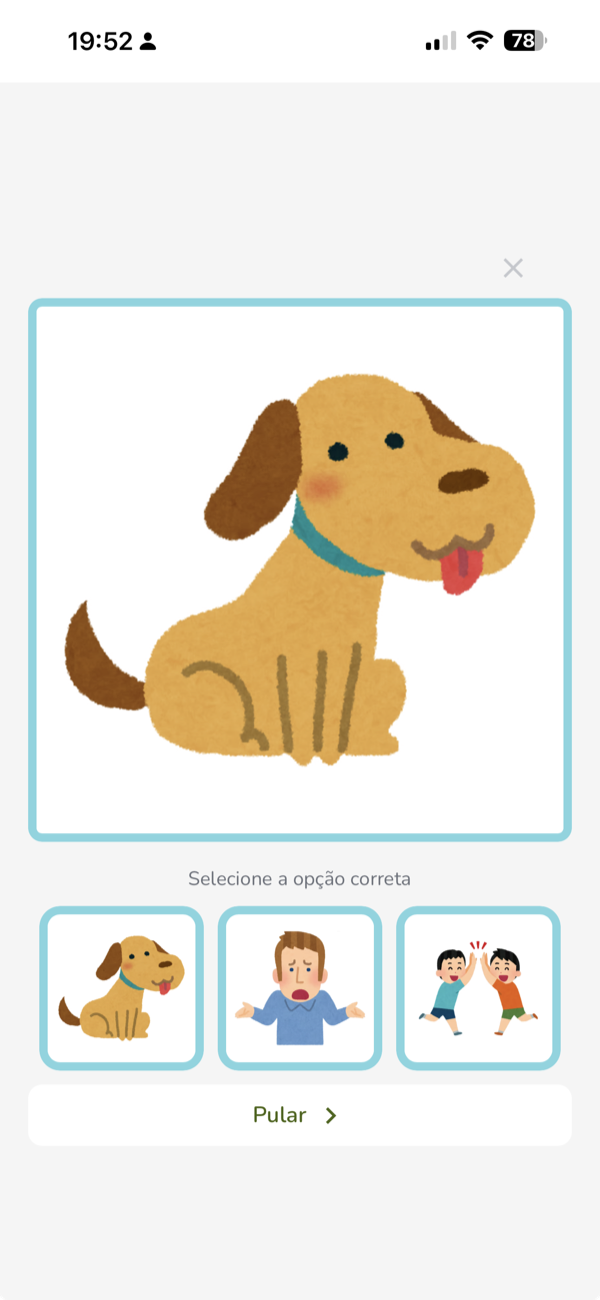 Atividade no App Decola Fala